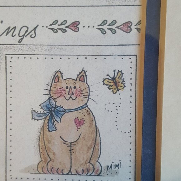 Country Wall Plaque Picture Matted Glass Angel Cat Cow Favorite Country Things - Picture 8 of 11